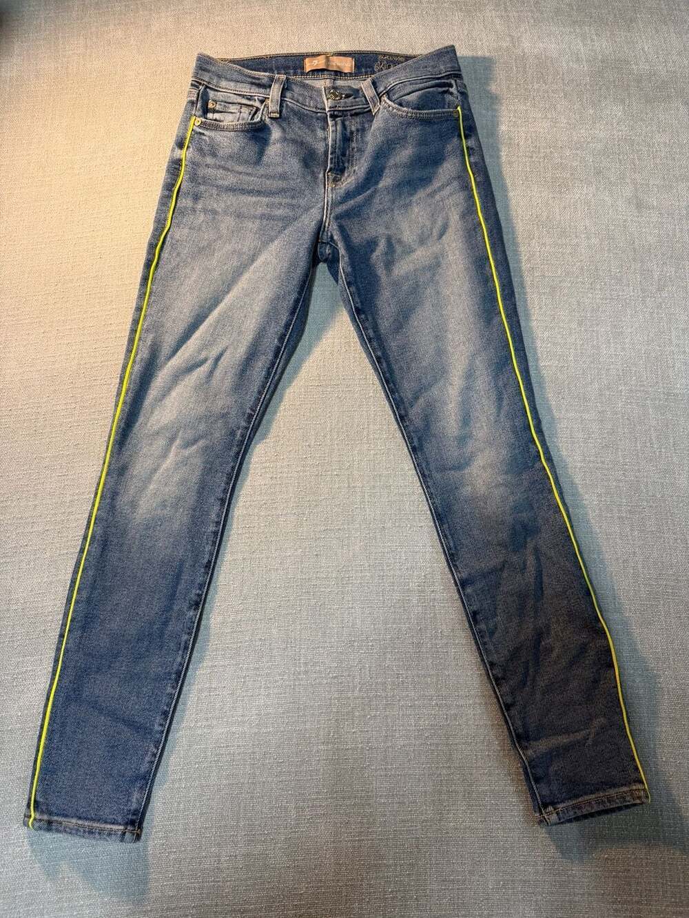 7 For All Mankind Luxe Vintage The Ankle Skinny Jeans Size 26